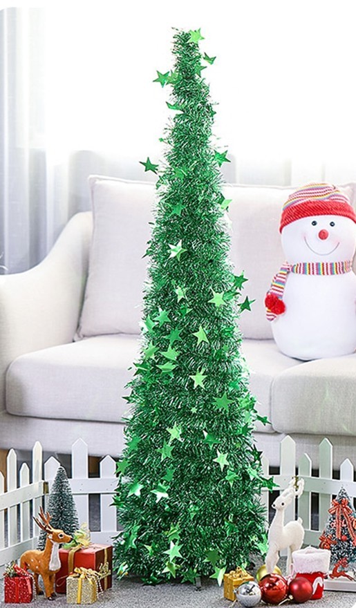 Artificial Tinsel Up Christmas Tree With Stand Gorgeous Collapsible Artificial Christmas Tree For Christmas Decorations Artificial Tinsel Up Christmas Tree With Stand Gorgeous Collapsible Artificial Christmas Tree For Christmas Decorations